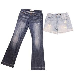 Women’s 2 Pc Lot Maurice’s Jeans size 5/6 Dollhouse Jean Shorts Size 5
